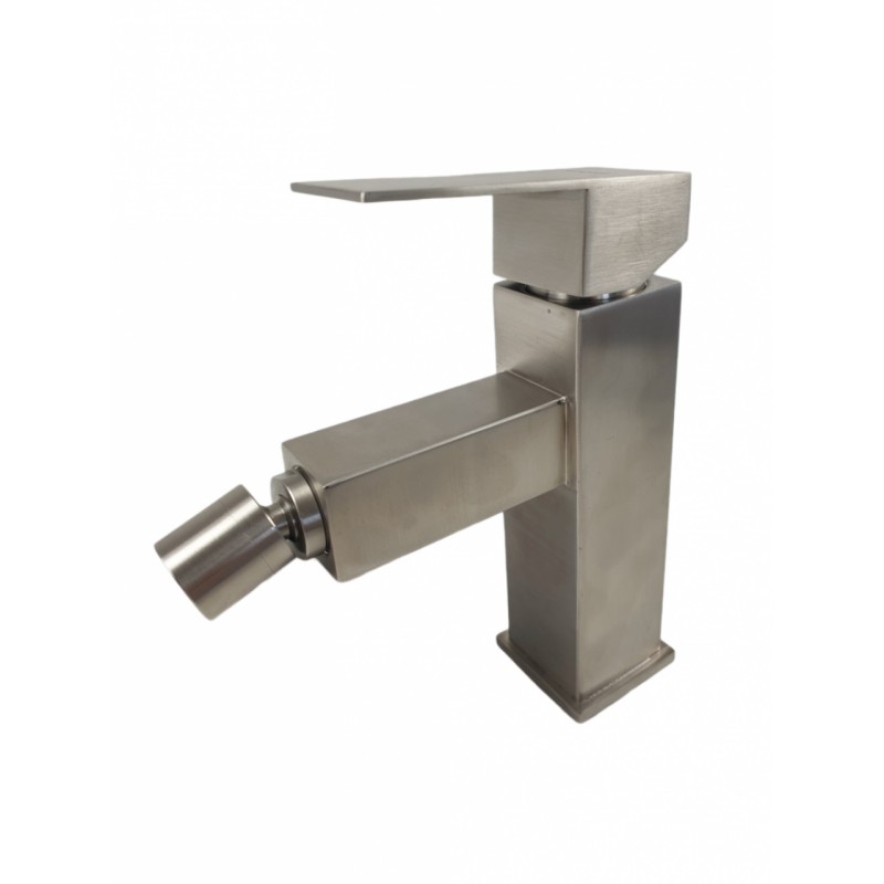 Baterie bideu MIXXUS KUB-002 din otel inoxidabil, Cap pipa 360 grade, Monocomanda, Racorduri incluse