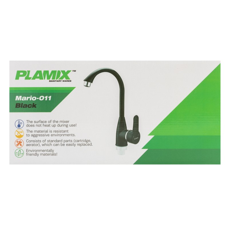 Baterie bucatarie din plastic PLAMIX Mario-011 Black