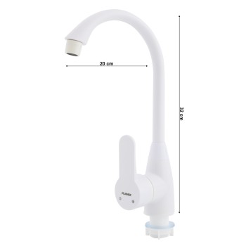 Baterie bucatarie din plastic PLAMIX Mario-011 White