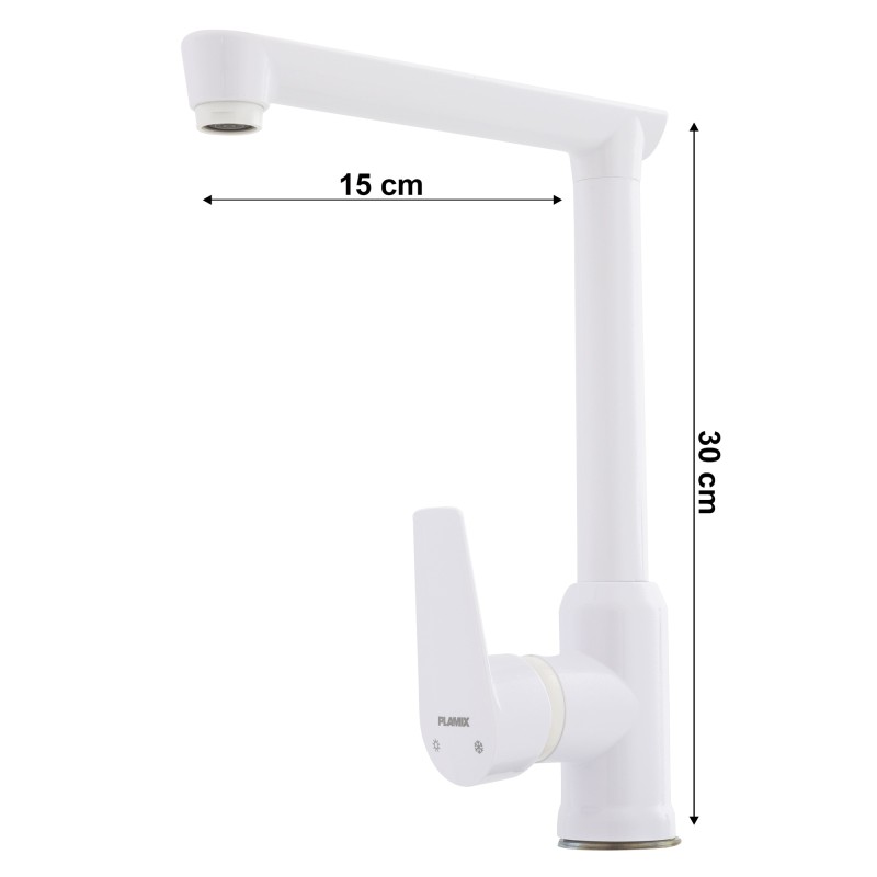 Baterie bucatarie din plastic PLAMIX Mario-017 White