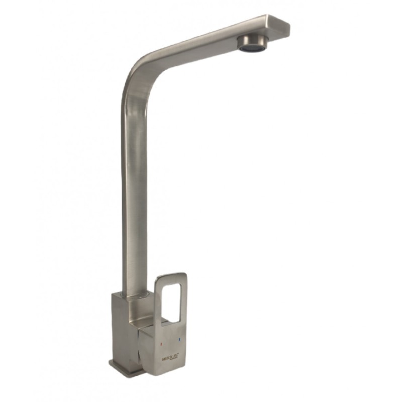 Baterie bucatarie MIXXUS FIT-011 din otel inoxidabil, Monocomanda, Racorduri incluse