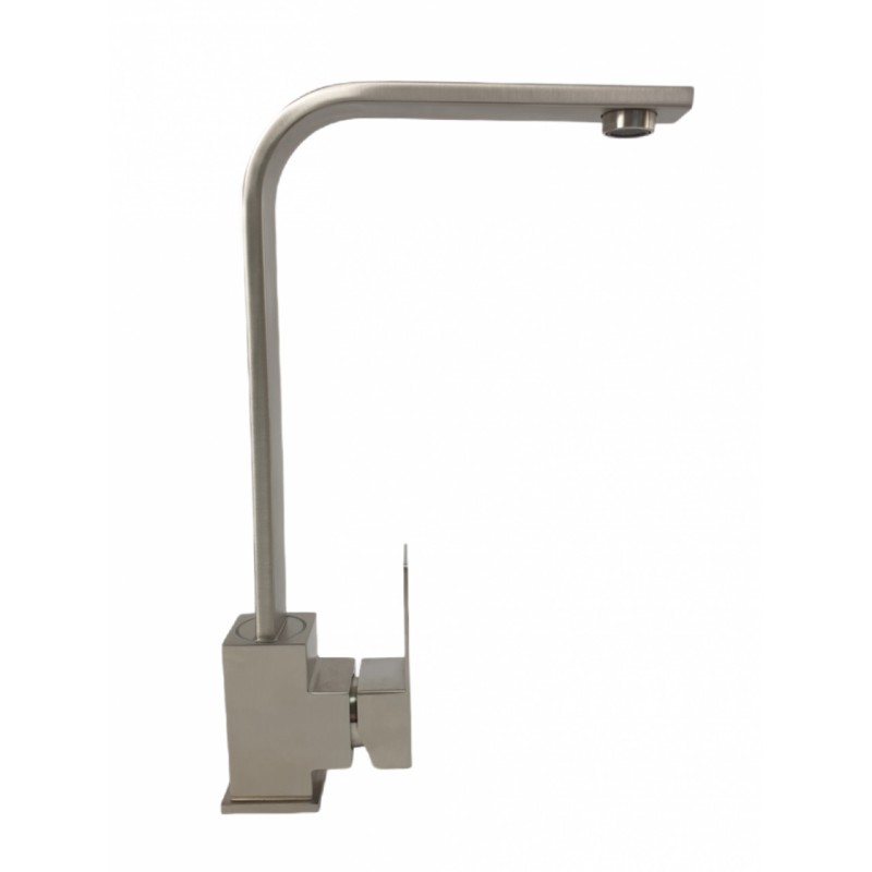 Baterie bucatarie MIXXUS KUB-011 din otel inoxidabil, Monocomanda, Racorduri incluse