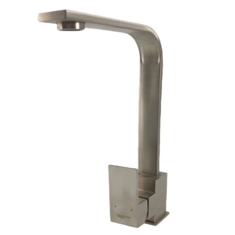 Baterie bucatarie MIXXUS KUB-011 din otel inoxidabil, Monocomanda, Racorduri incluse