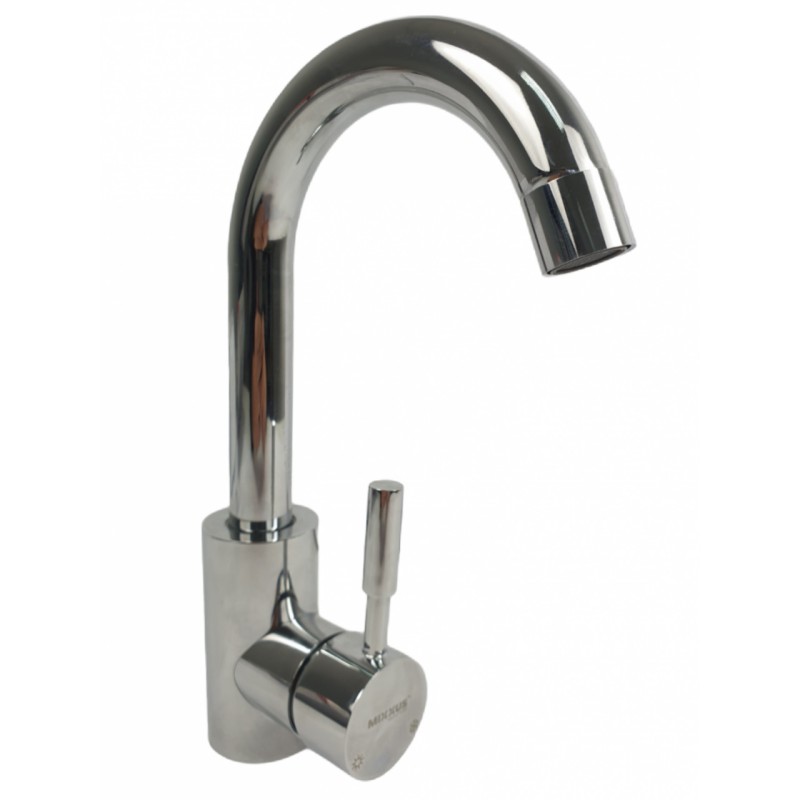 Baterie bucatarie MIXXUS SUS-011-B CHROME din otel inoxidabil, Monocomanda, Racorduri incluse