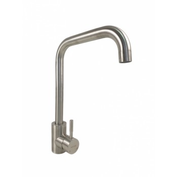 Baterie bucatarie MIXXUS SUS-011-G din otel inoxidabil, Monocomanda, Racorduri incluse