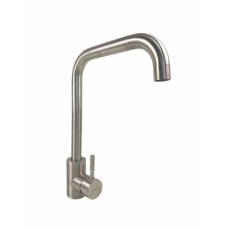 Baterie bucatarie MIXXUS SUS-011-G din otel inoxidabil, Monocomanda, Racorduri incluse