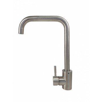 Baterie bucatarie MIXXUS SUS-011-G din otel inoxidabil, Monocomanda, Racorduri incluse