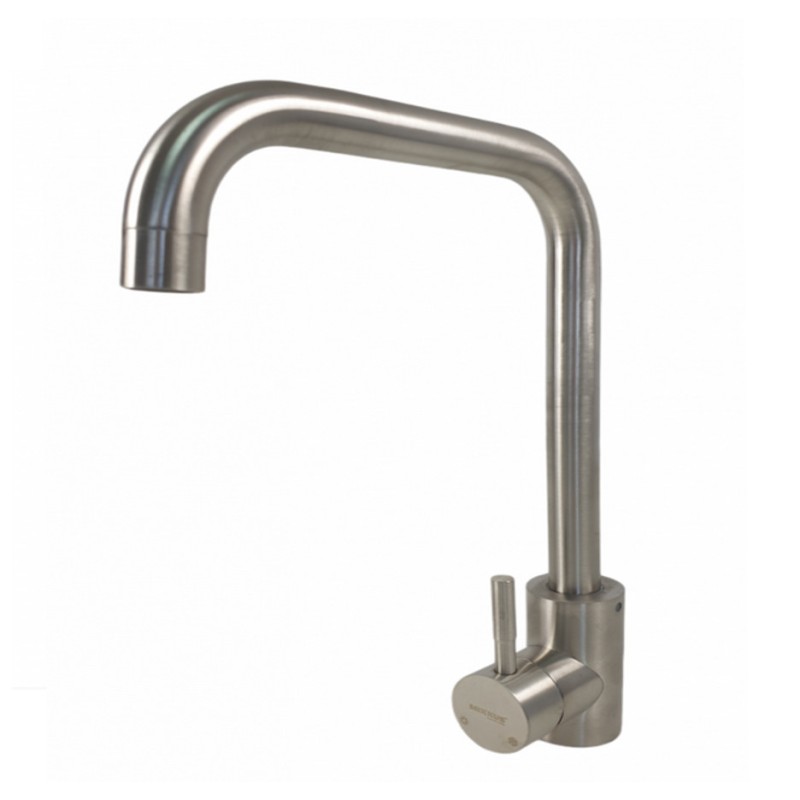 Baterie bucatarie MIXXUS SUS-011-G din otel inoxidabil, Monocomanda, Racorduri incluse