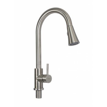 Baterie bucatarie MIXXUS SUS-014-B din otel inoxidabil, Monocomanda, Racorduri incluse