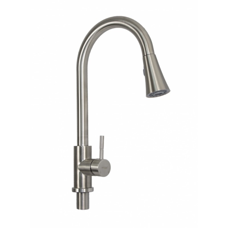 Baterie bucatarie MIXXUS SUS-014-B din otel inoxidabil, Monocomanda, Racorduri incluse