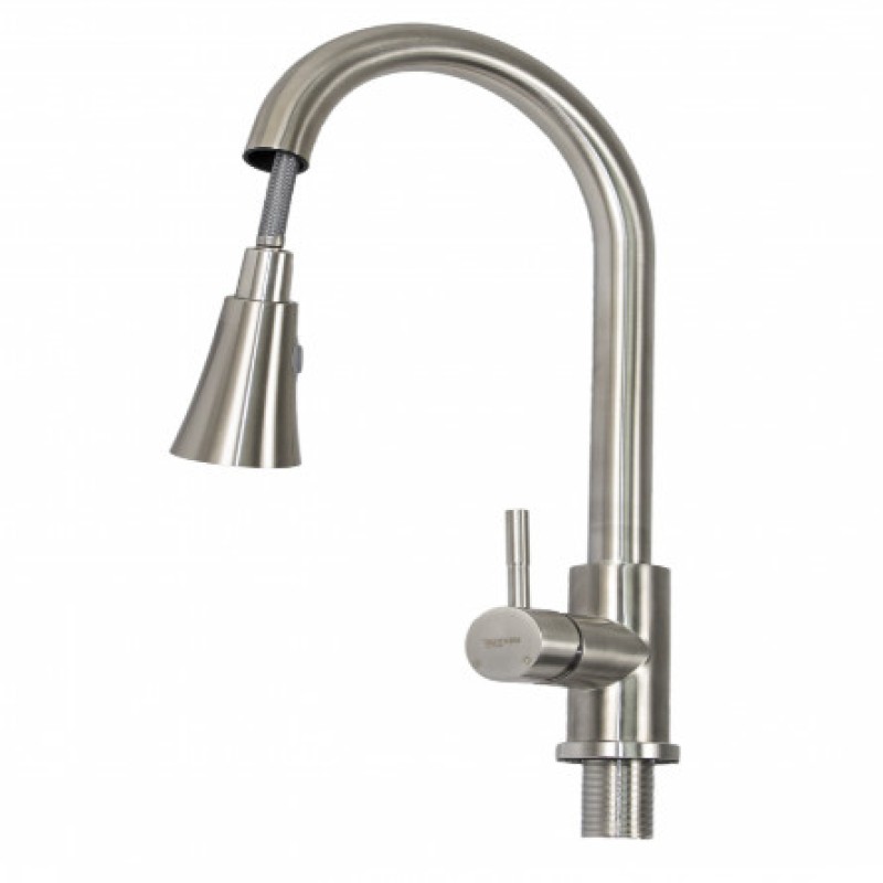 Baterie bucatarie MIXXUS SUS-014-B din otel inoxidabil, Monocomanda, Racorduri incluse