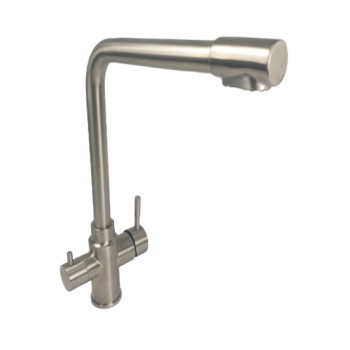 Baterie bucatarie MIXXUS SUS-021 din otel inoxidabil, Monocomanda, Racorduri incluse