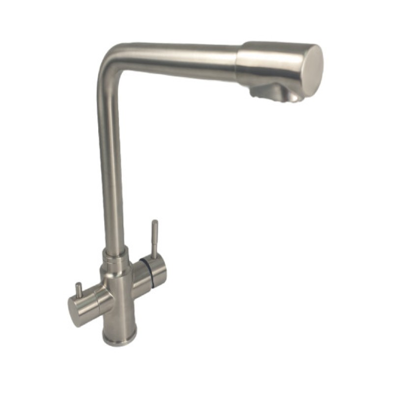 Baterie bucatarie MIXXUS SUS-021 din otel inoxidabil, Monocomanda, Racorduri incluse