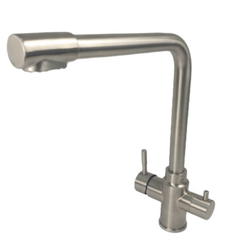 Baterie bucatarie MIXXUS SUS-021 din otel inoxidabil, Monocomanda, Racorduri incluse