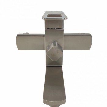 Baterie cada MIXXUS FIT-009 din otel inoxidabil, Monocomanda, Lungime furtun 150 cm