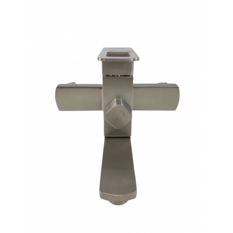 Baterie cada MIXXUS FIT-009 din otel inoxidabil, Monocomanda, Lungime furtun 150 cm