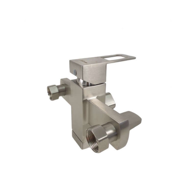 Baterie cada MIXXUS FIT-009 din otel inoxidabil, Monocomanda, Lungime furtun 150 cm