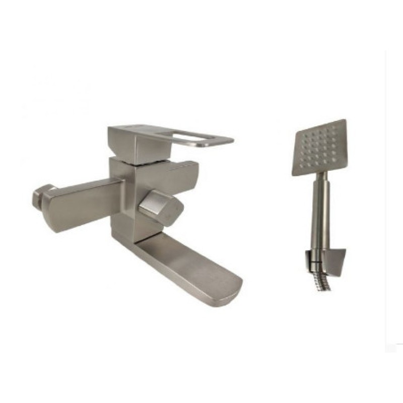 Baterie cada MIXXUS FIT-009 din otel inoxidabil, Monocomanda, Lungime furtun 150 cm