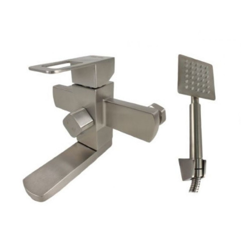 Baterie cada MIXXUS FIT-009 din otel inoxidabil, Monocomanda, Lungime furtun 150 cm