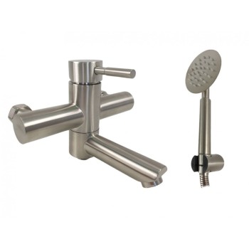 Baterie cada MIXXUS SUS-009 din otel inoxidabil, Monocomanda, Lungime furtun 150 cm