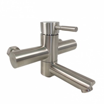 Baterie cada MIXXUS SUS-009 din otel inoxidabil, Monocomanda, Lungime furtun 150 cm