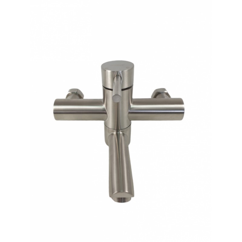 Baterie cada MIXXUS SUS-009 din otel inoxidabil, Monocomanda, Lungime furtun 150 cm