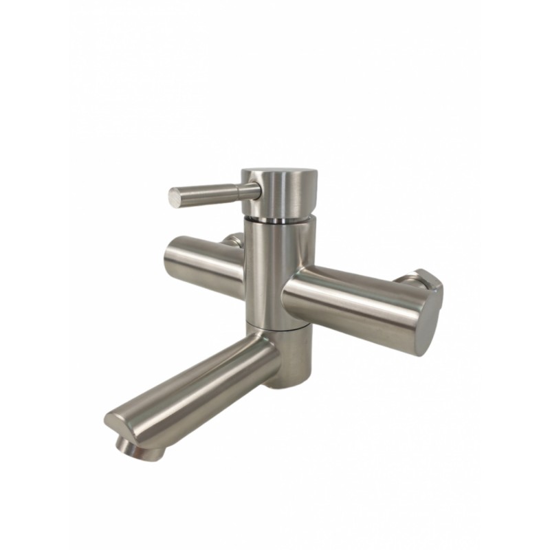 Baterie cada MIXXUS SUS-009 din otel inoxidabil, Monocomanda, Lungime furtun 150 cm