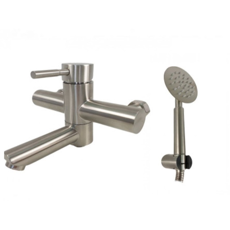 Baterie cada MIXXUS SUS-009 din otel inoxidabil, Monocomanda, Lungime furtun 150 cm