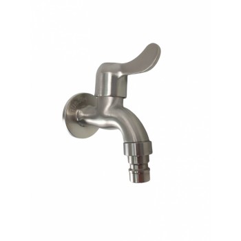 Baterie lavoar apa rece MIXXUS BIB-02 din otel inoxidabil, Monocomanda, Racorduri incluse