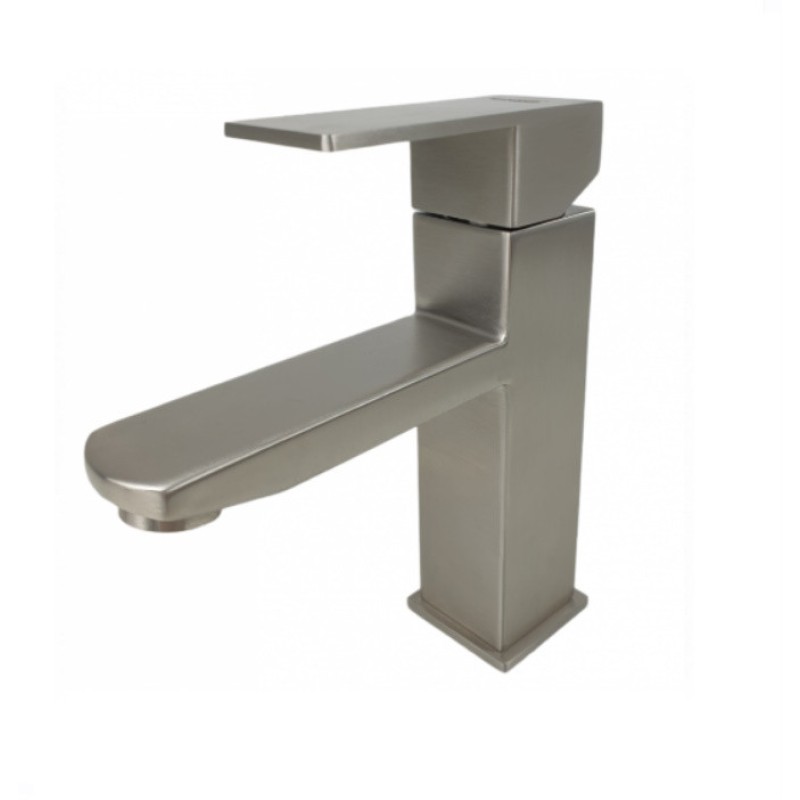 Baterie lavoar MIXXUS KUB-001 din otel inoxidabil, Monocomanda, Racorduri incluse