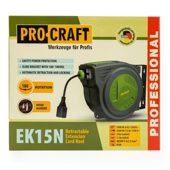 Bobina prelungitoare retractabila 15m PROCRAFT EK15