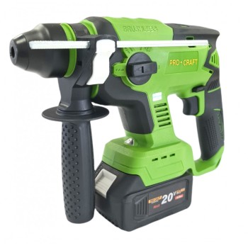 Bormasina cu acumulator, Procraft PHA20 20V, 4 Ah, 1400 Rpm, 4500 percutii, Brushless, SDS