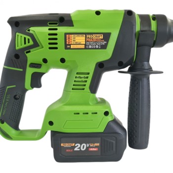 Bormasina cu acumulator, Procraft PHA20 20V, 4 Ah, 1400 Rpm, 4500 percutii, Brushless, SDS