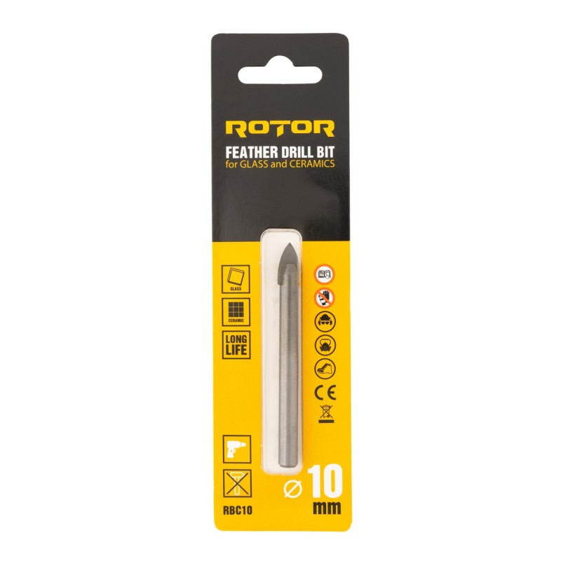 Burghiu ceramica, sticla 10mm ROTOR RBC10