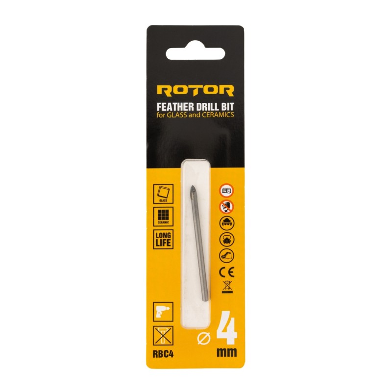 Burghiu ceramica, sticla 4mm ROTOR RBC4
