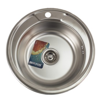 Chiuveta bucatarie rotunda inox MIXXUS Z490-06-170E, Diametru 490mm
