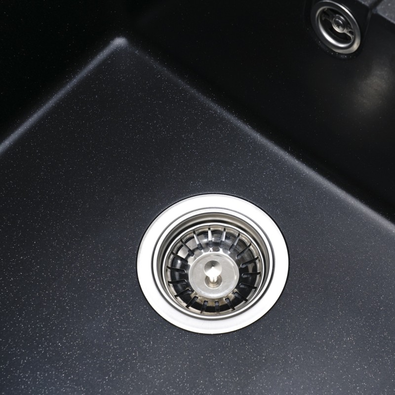 Chiuveta de bucătărie Elefant Premium Aria 5851, Negru metalic 577x495 mm