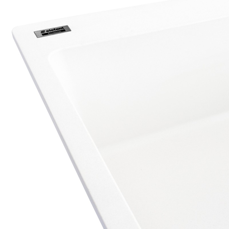 Chiuveta de bucatarie Elefant Premium Bogema, alb , 780 x 500 mm