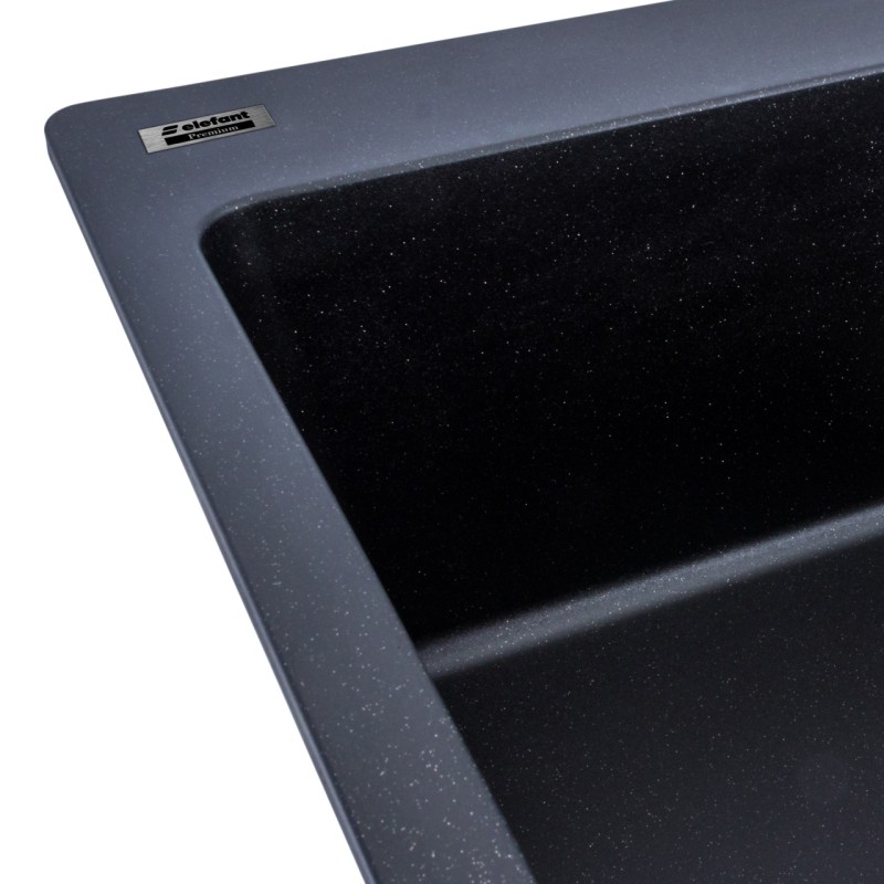 Chiuveta de bucatarie Elefant Premium Bogema, negru metalic , 780 x 500 mm