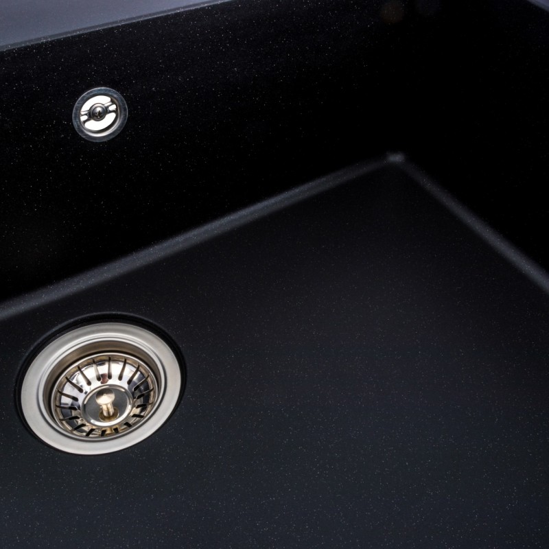 Chiuveta de bucatarie Elefant Premium Bogema, negru metalic , 780 x 500 mm