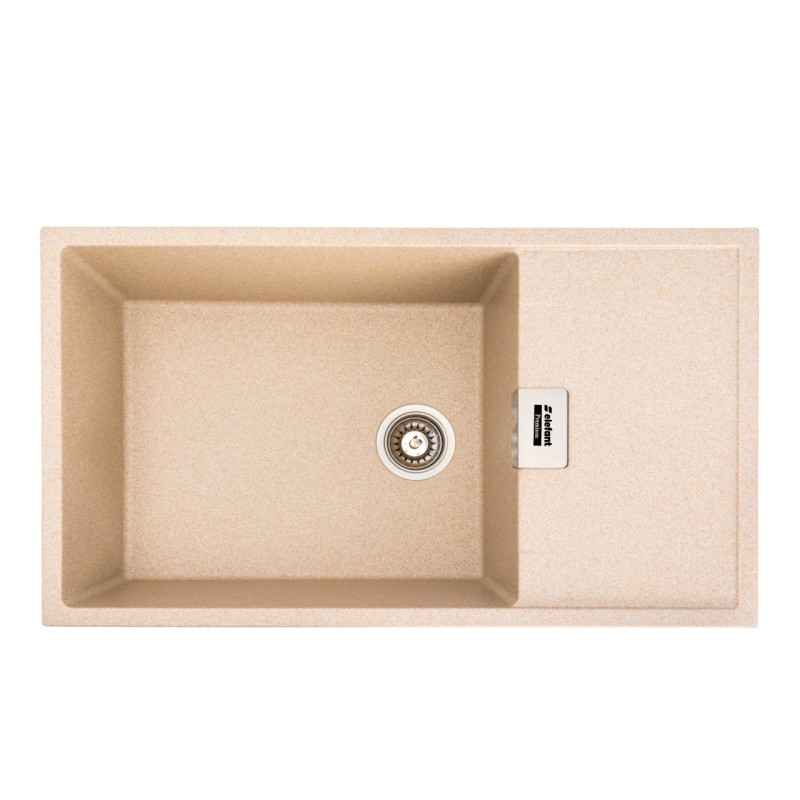 Chiuveta de bucatarie Elefant Premium Diamond Safari Bej , 856x500 mm