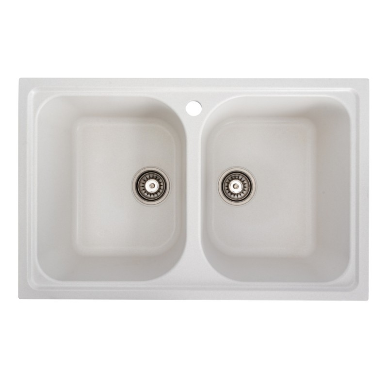 Chiuveta de bucătărie Elefant Premium Equatoria, Alb, 785x490 mm