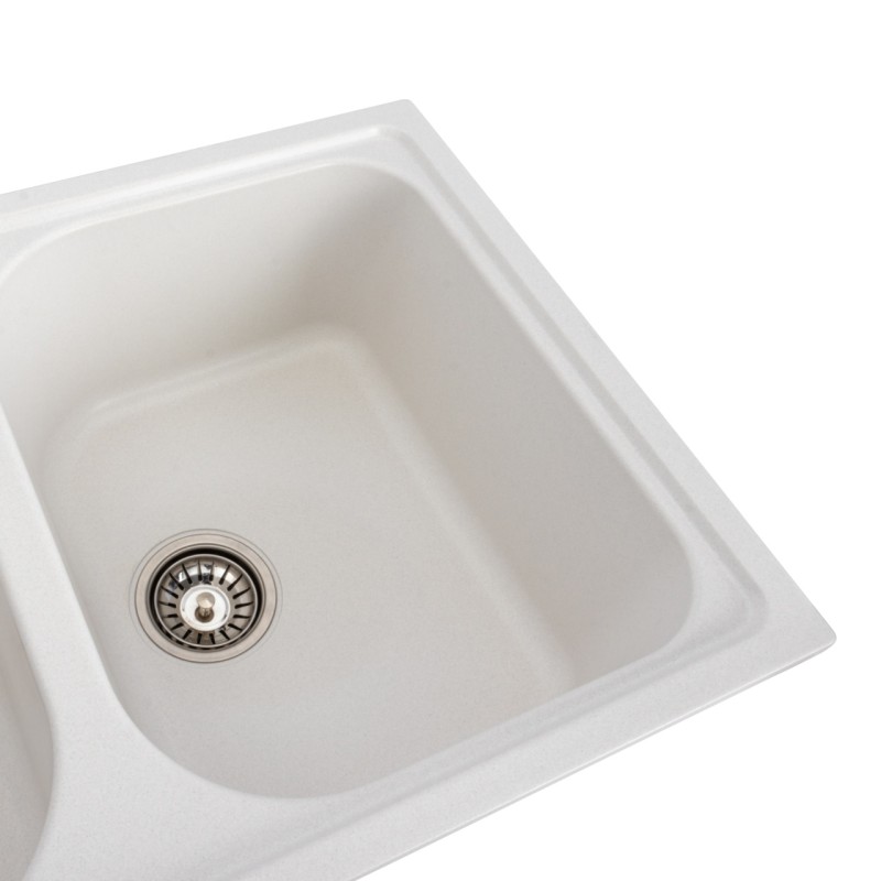 Chiuveta de bucătărie Elefant Premium Equatoria, Alb, 785x490 mm