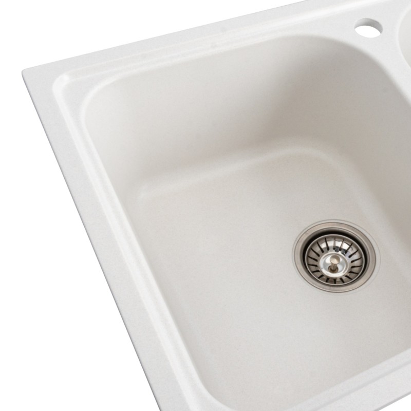 Chiuveta de bucătărie Elefant Premium Equatoria, Alb, 785x490 mm