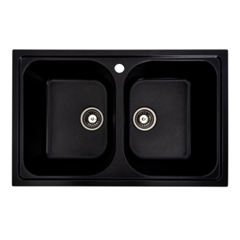 Chiuveta de bucătărie Elefant Premium Equatoria, Negru metalic , 785x490 mm