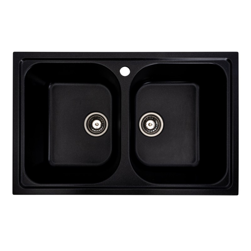 Chiuveta de bucătărie Elefant Premium Equatoria, Negru metalic , 785x490 mm