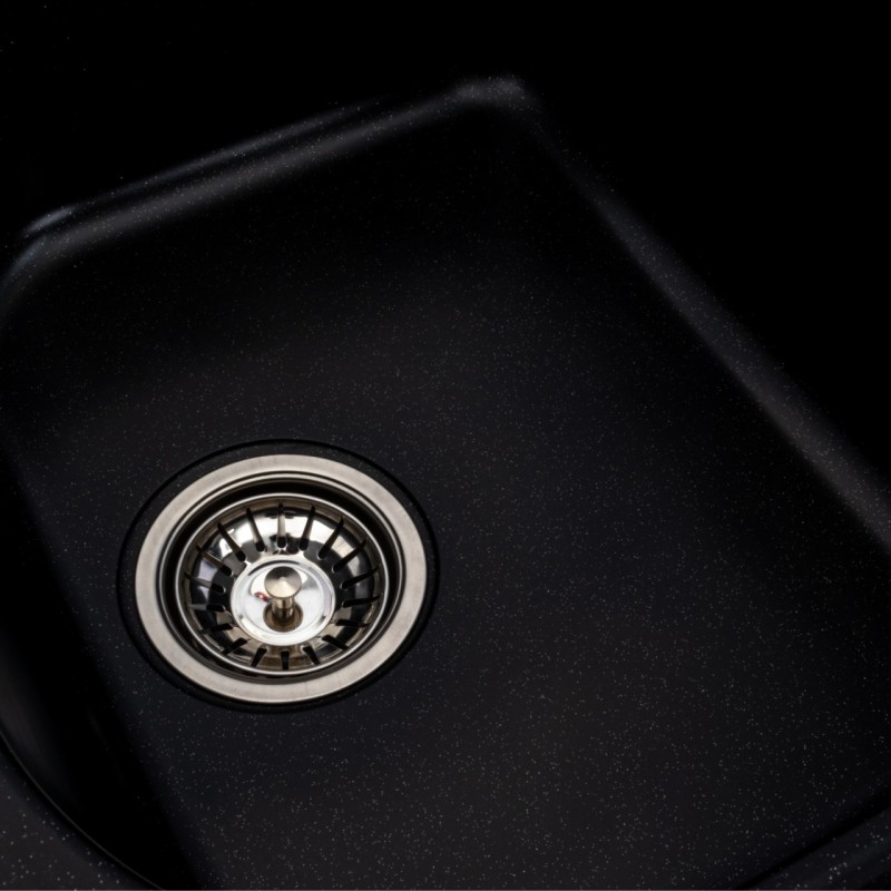 Chiuveta de bucătărie Elefant Premium Equatoria, Negru metalic , 785x490 mm