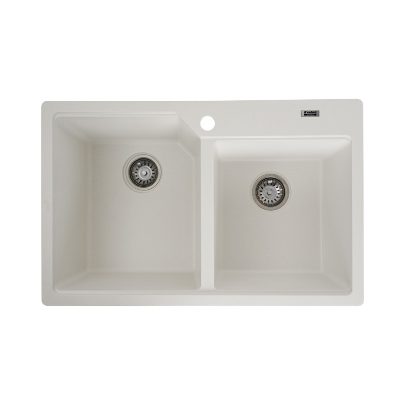 Chiuveta de bucătărie Elefant Premium Harmony , Alb, 775x495/420 mm