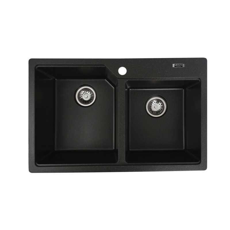 Chiuveta de bucătărie Elefant Premium Harmony , Negru metalic , 775x495/420 mm