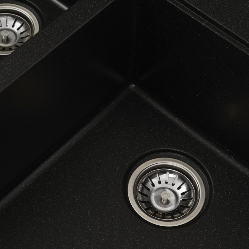 Chiuveta de bucătărie Elefant Premium Harmony , Negru metalic , 775x495/420 mm